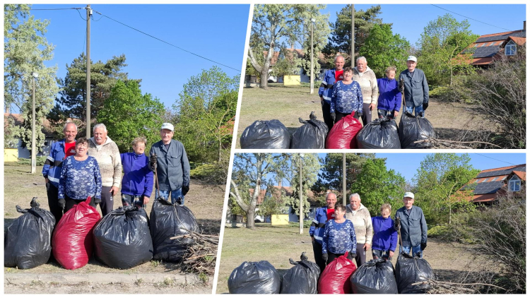 2026-04-18.-án a Gyáli Kertbarát Kör takarítása a Szent György szobornál