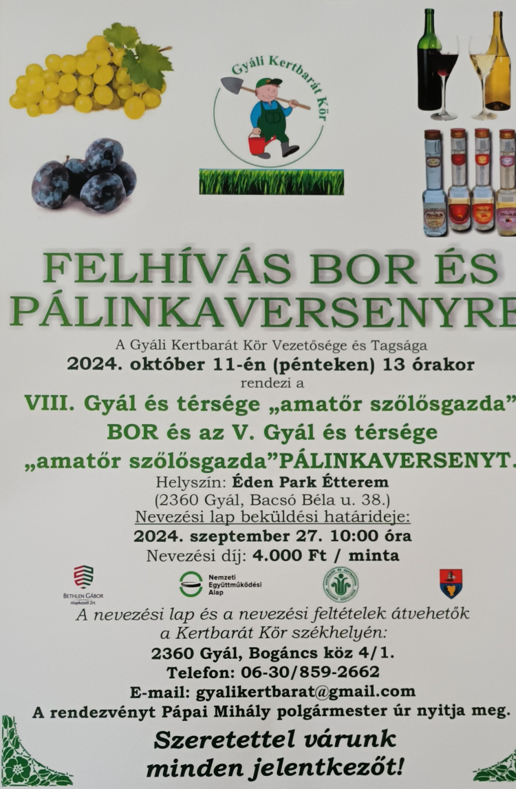 2024-10-11 FELHÍVÁS BOR ÉS PÁLINKAVERSENYRE